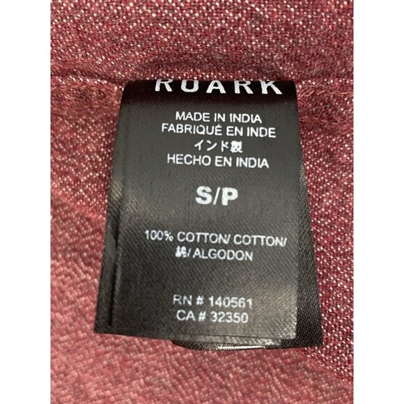 Roark Revival Ritual Button Up Shirt Men's S Heather Burgundy Long Sleeve - Picture 8 of 16